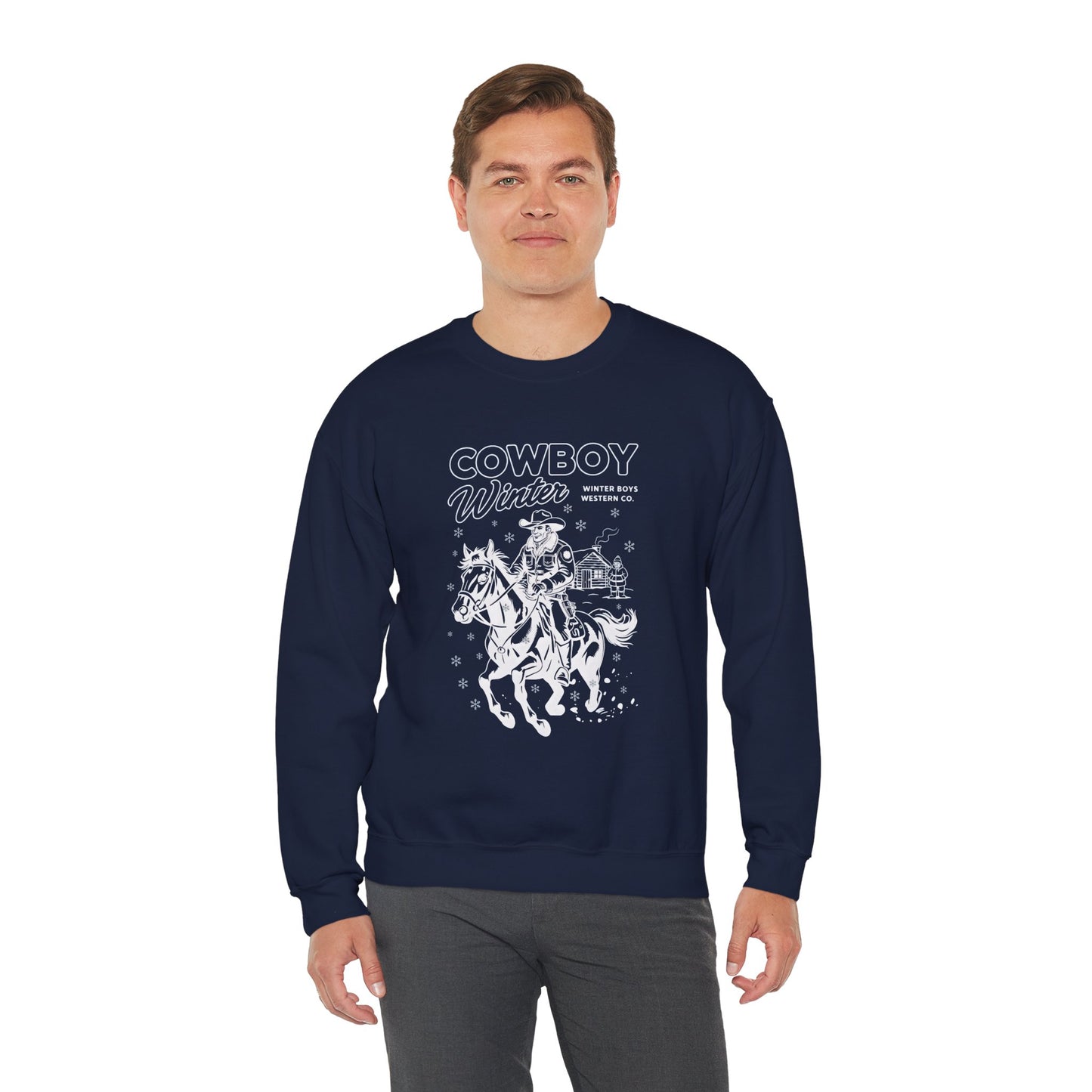 Crewneck sweatshirt - cowboy's Winter authentic