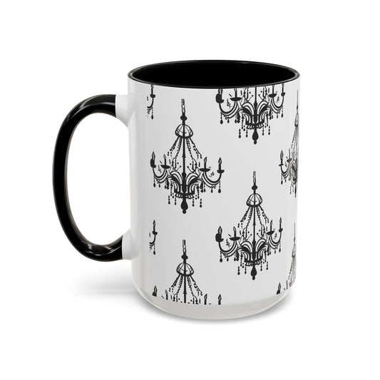 Coffee mug 15 oz - gothic Chandeliers pattern