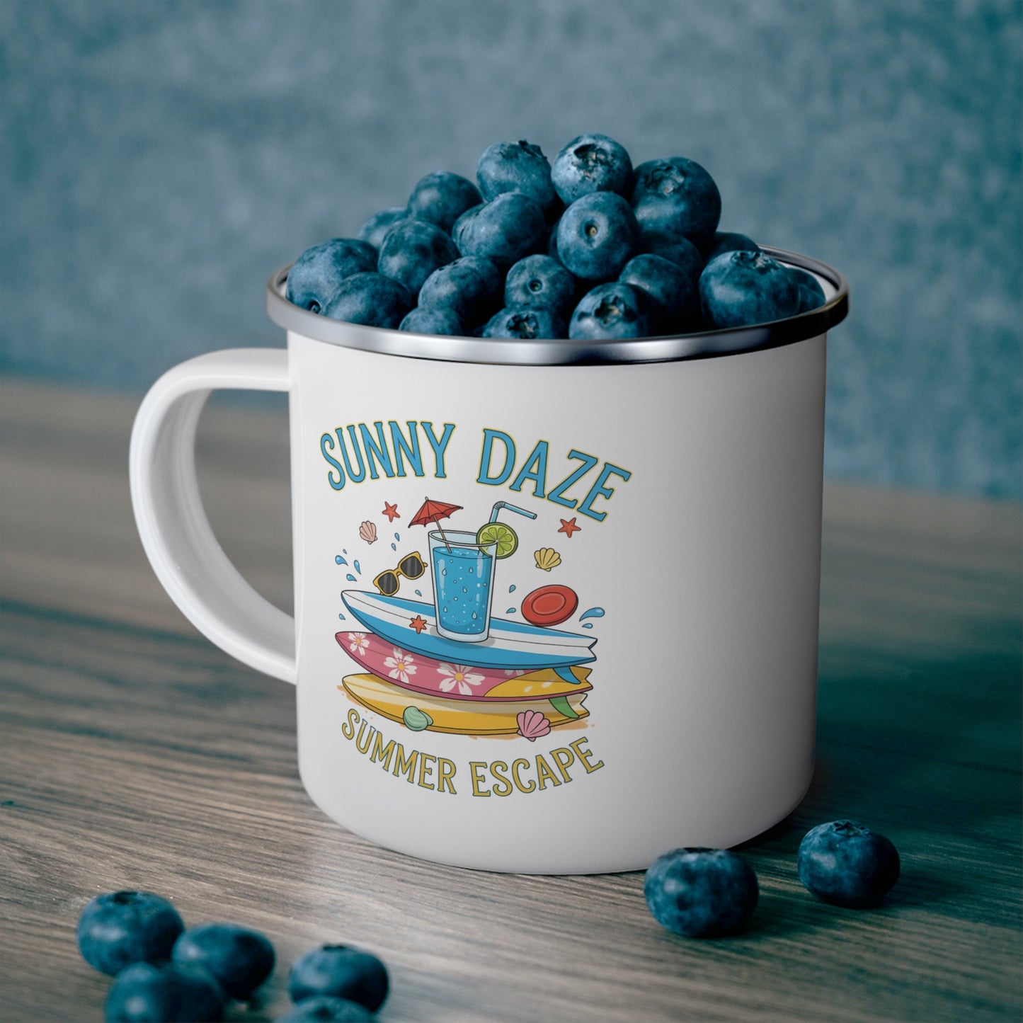 Enamel Mug —  Sunny Daze Summer Escape Art