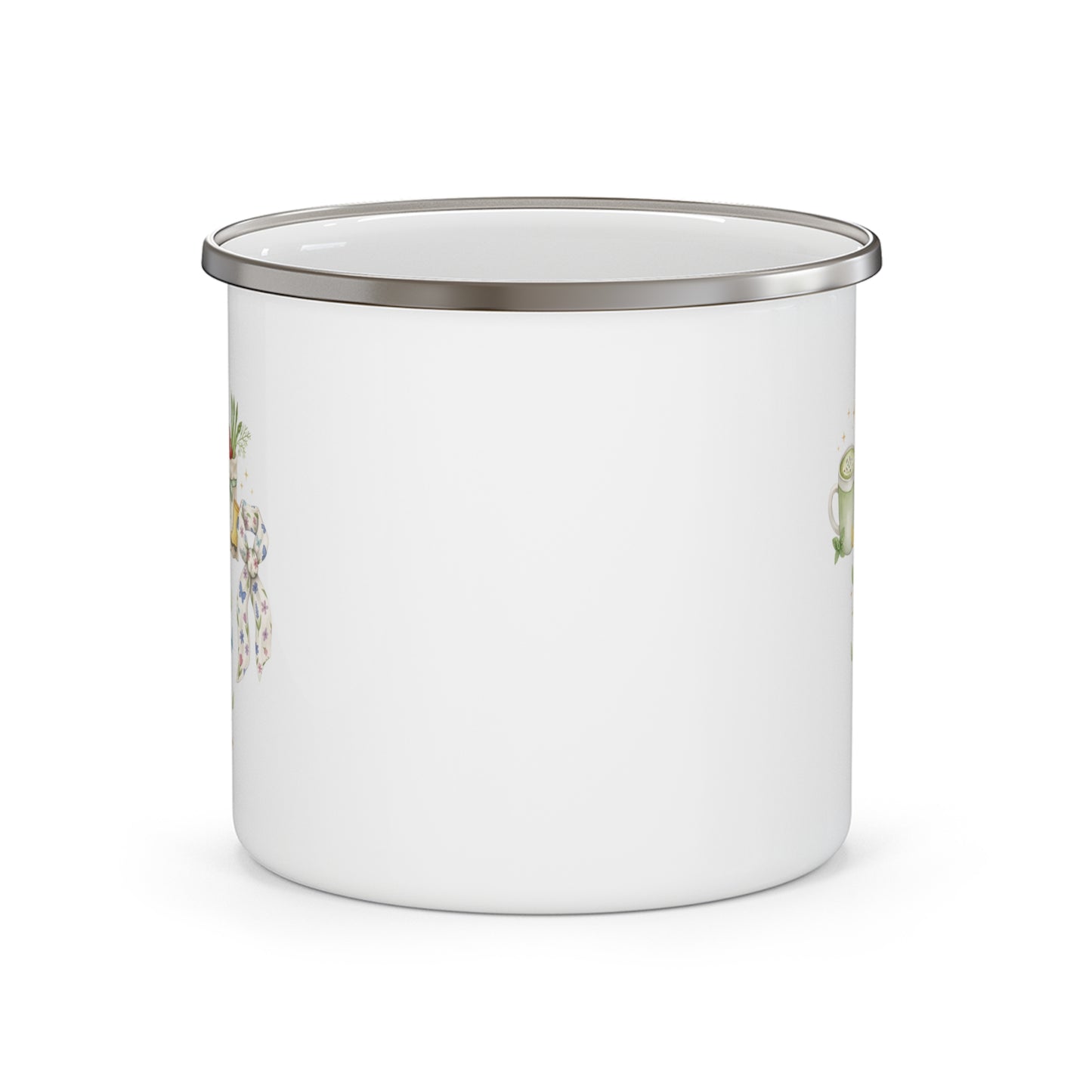 Enamel mug - spring cottage aesthetics