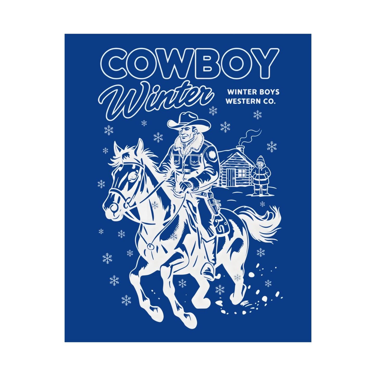 Poster - cowboy's Winter authentic