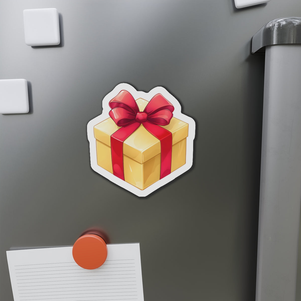 Die cut magnet - the vintage gift box