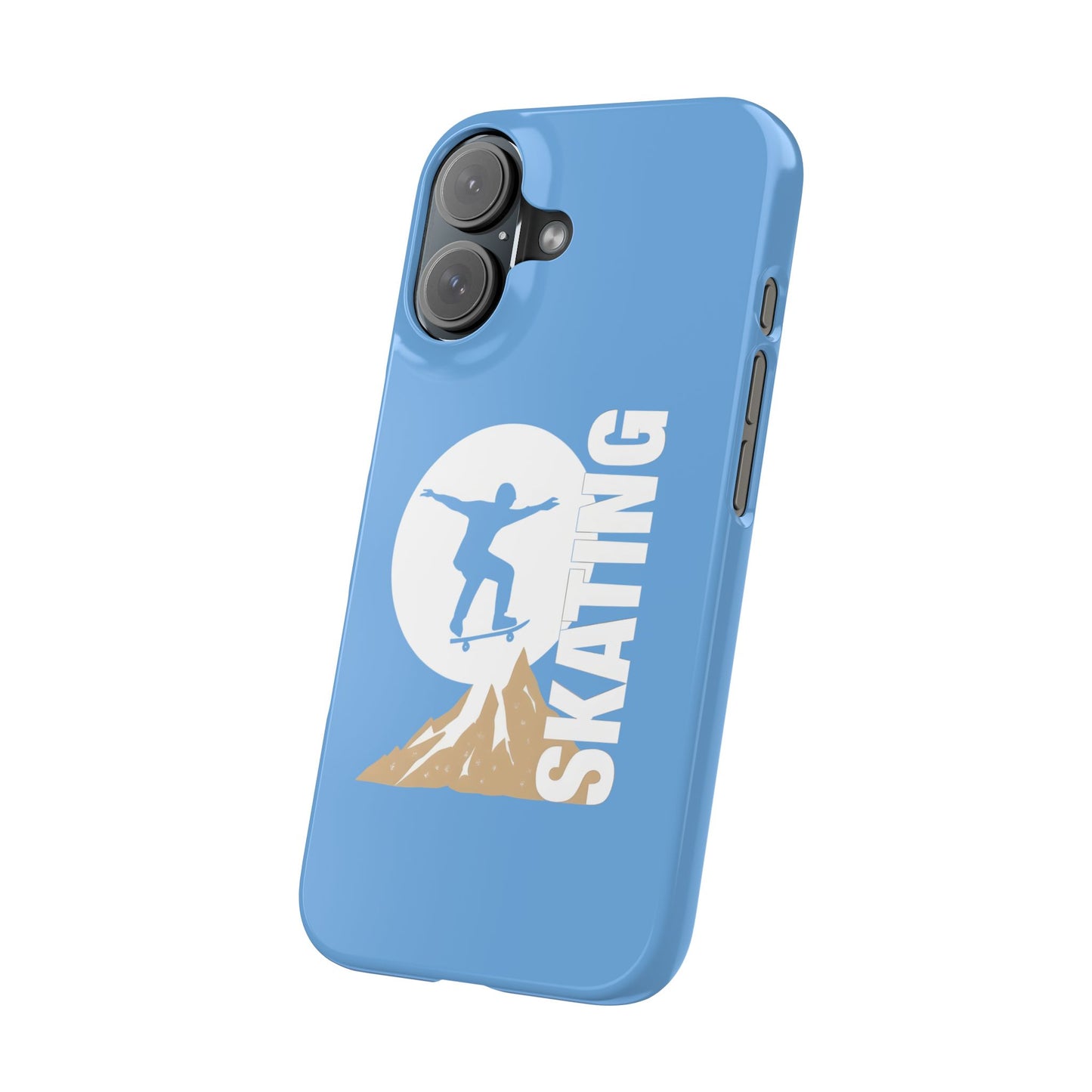 Slim phone case - the winter full moon skater