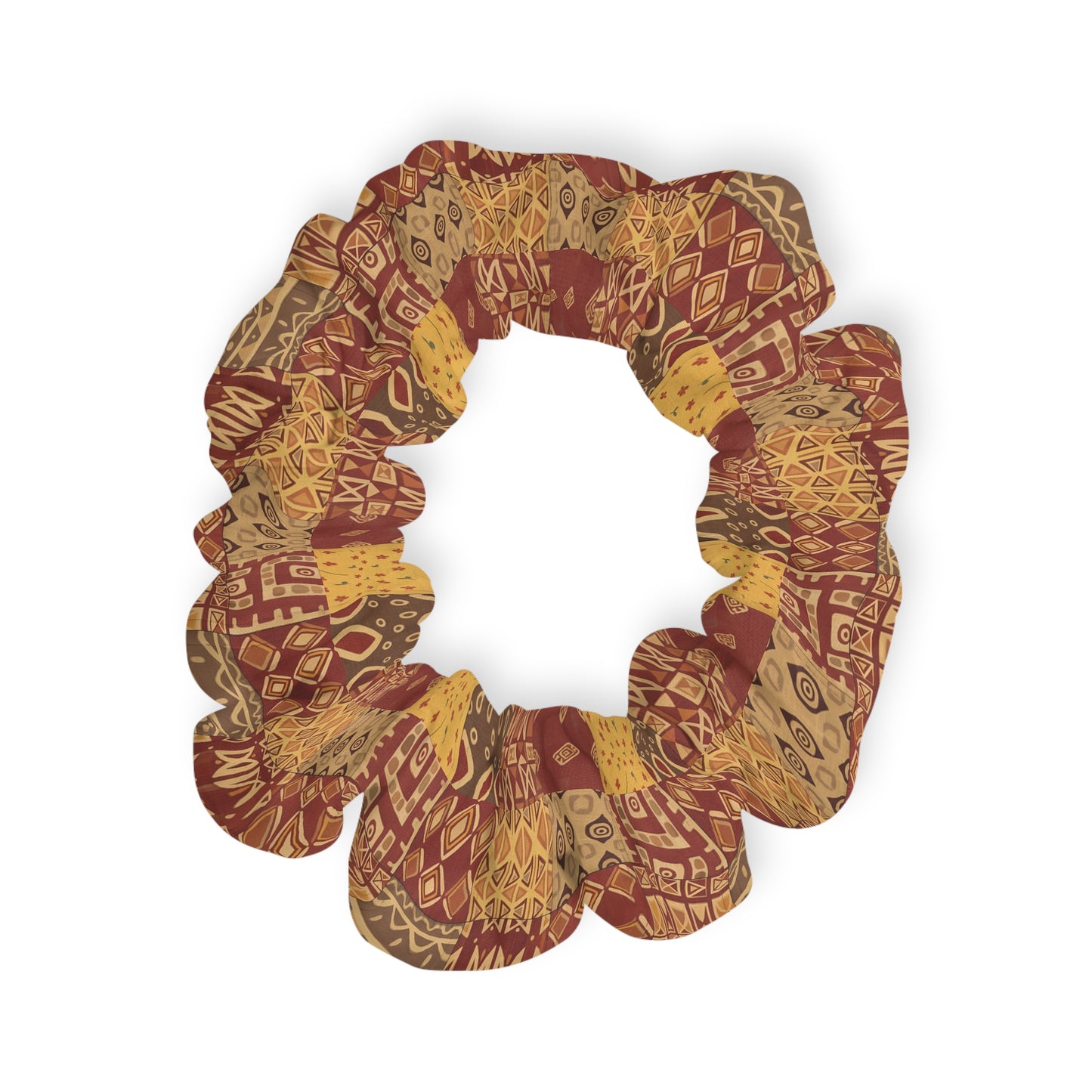 Scrunchie - African Inspired Tribal Mosaic Pattern