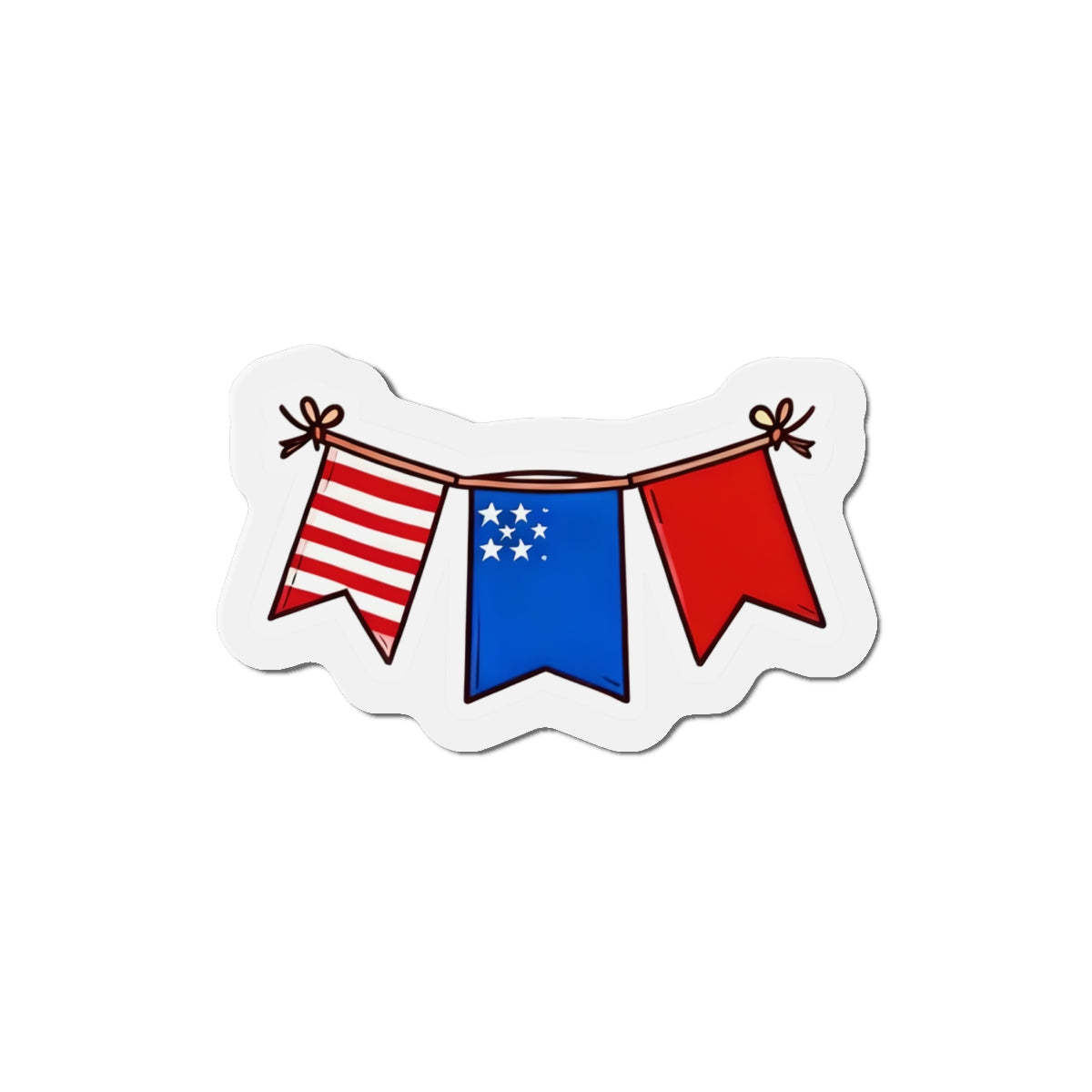 Die cut magnet - USA festive flag