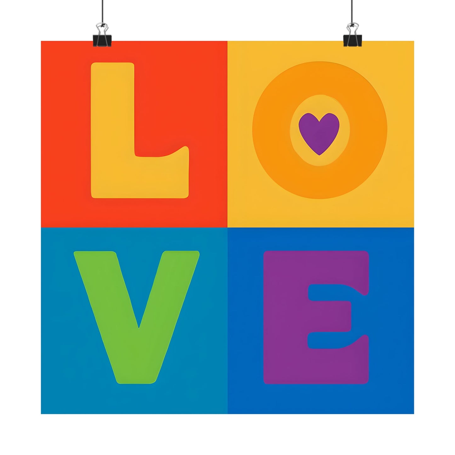 Poster - love colourful graphic