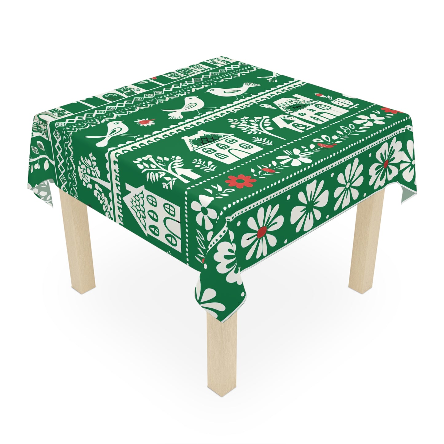 Tablecloth - the folk art garden pattern