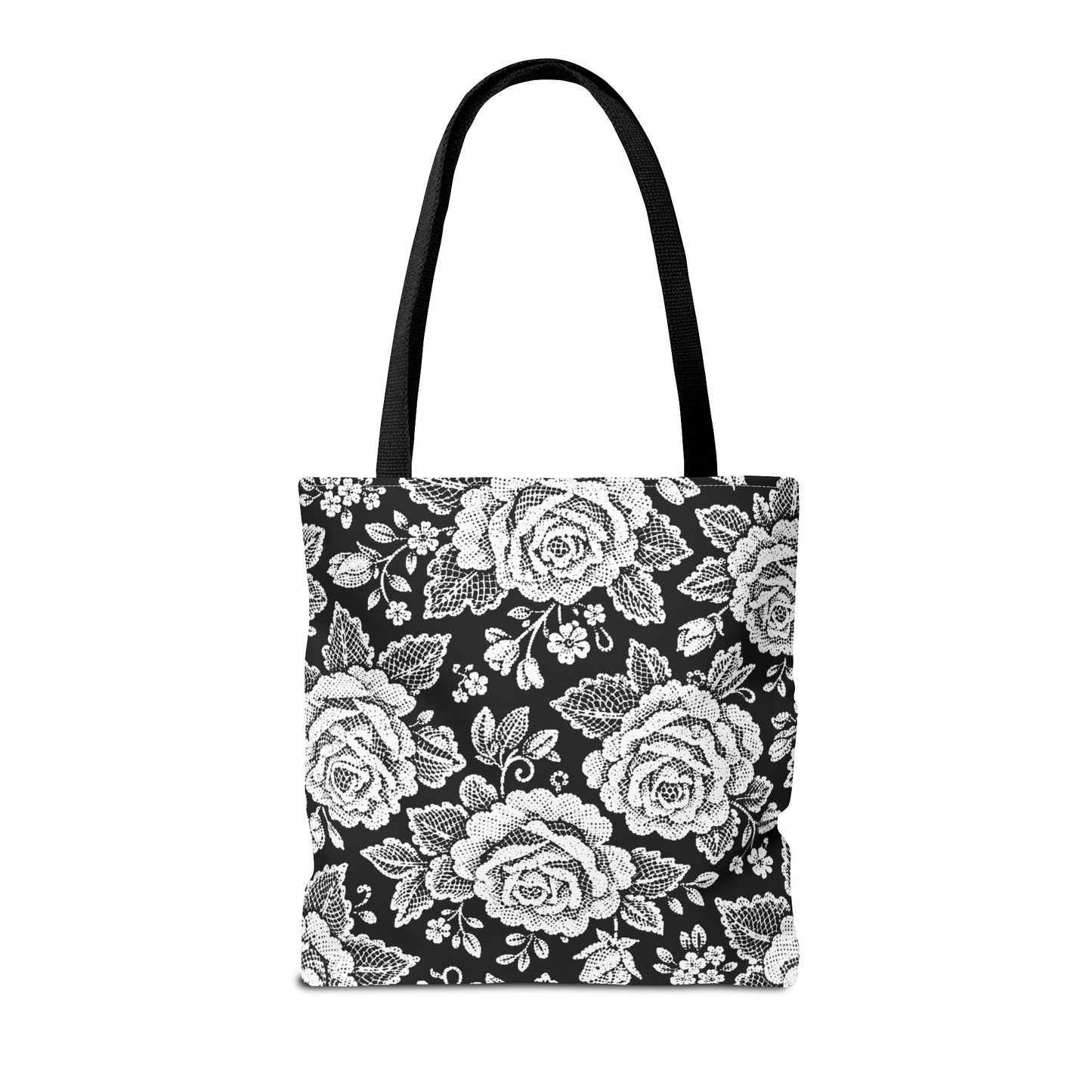 Tote bag - White Rose Lace Floral Pattern