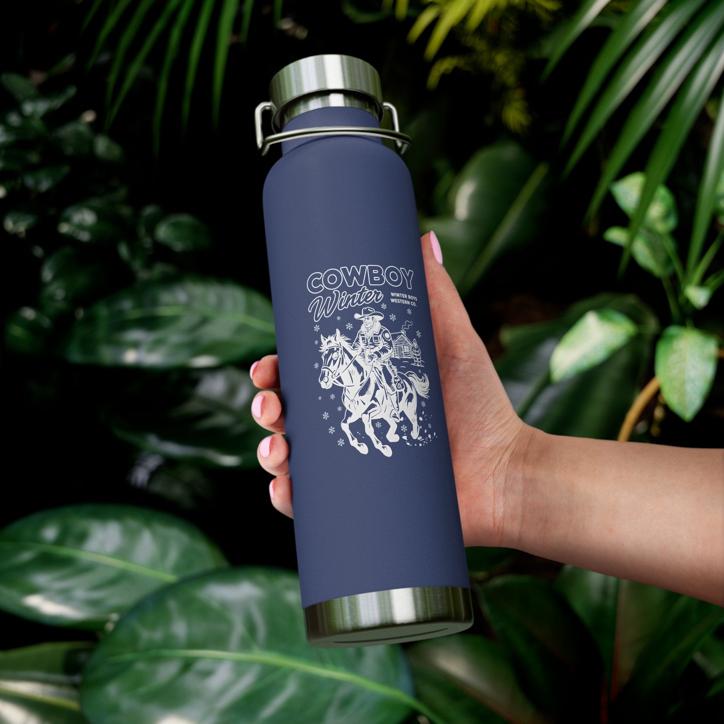 Vacuum insulated bottle - cowboy's Winter authentic