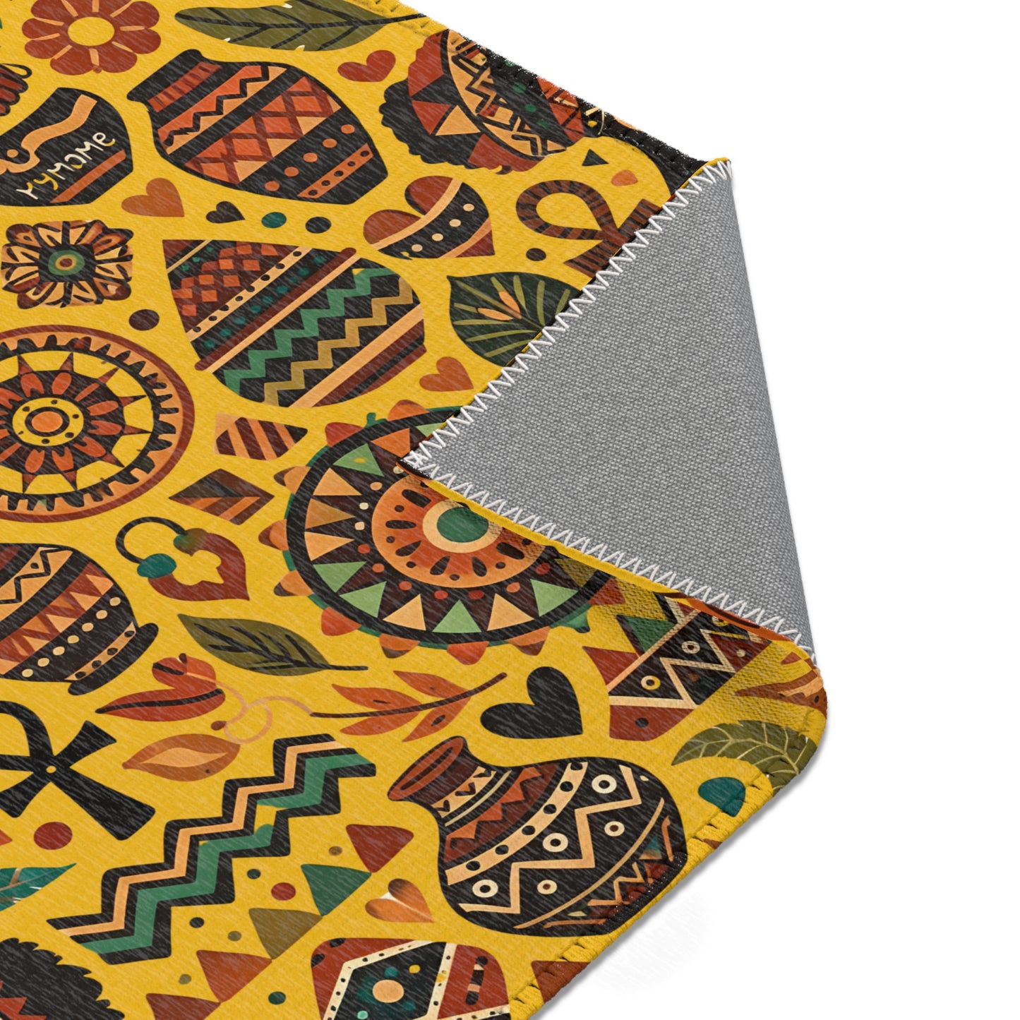 Area rug - Boho Afrocentric Tribal Illustration Pattern