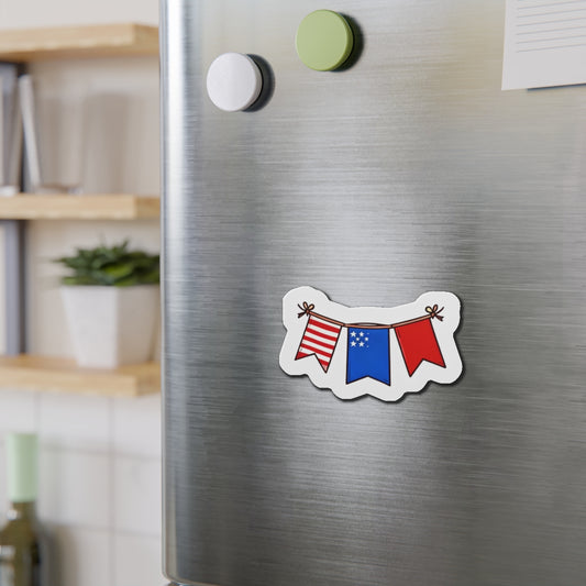Die cut magnet - USA festive flag
