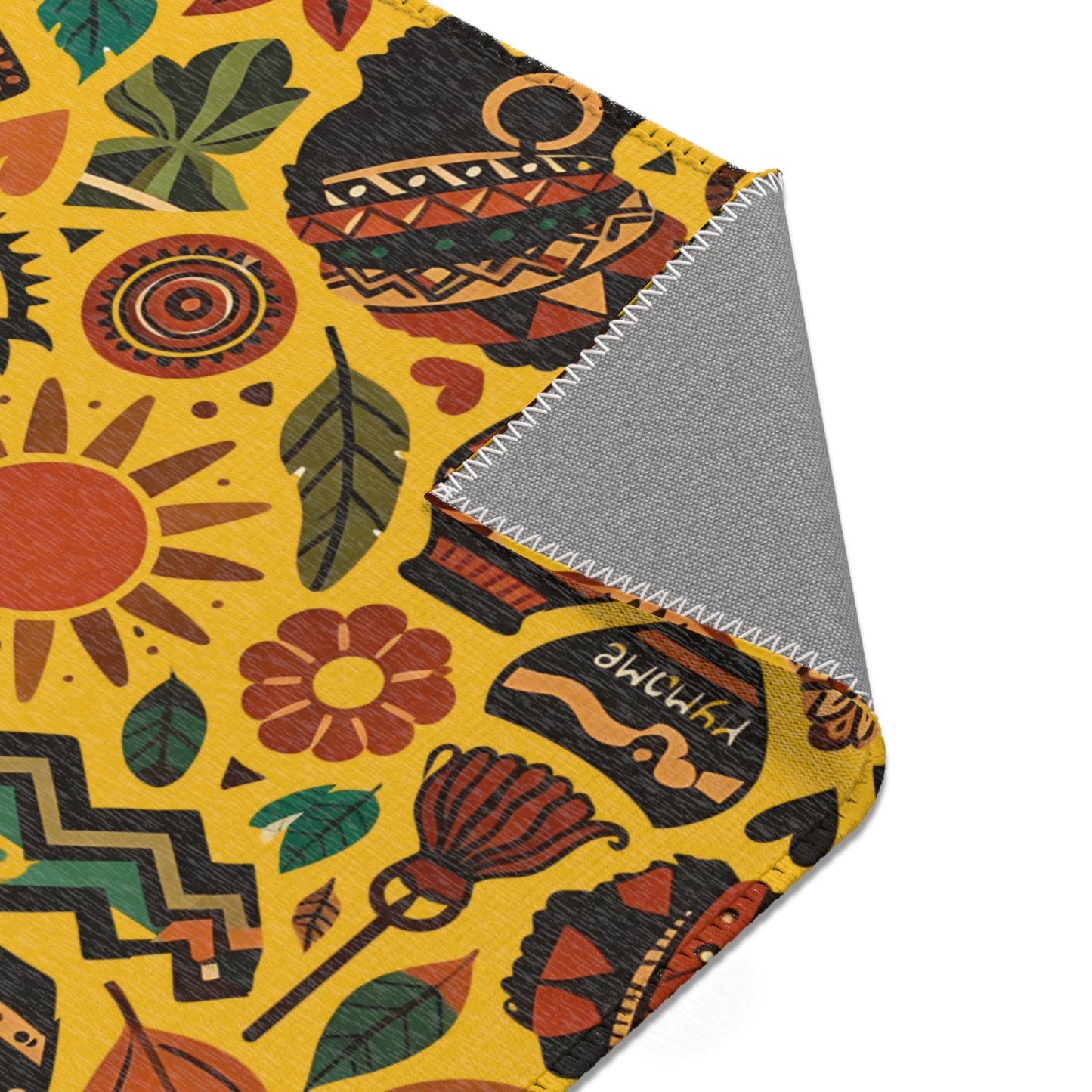 Area rug - Boho Afrocentric Tribal Illustration Pattern
