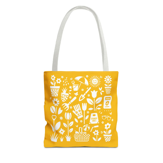 Tote bag - Summer Garden Silhouette Icon Art
