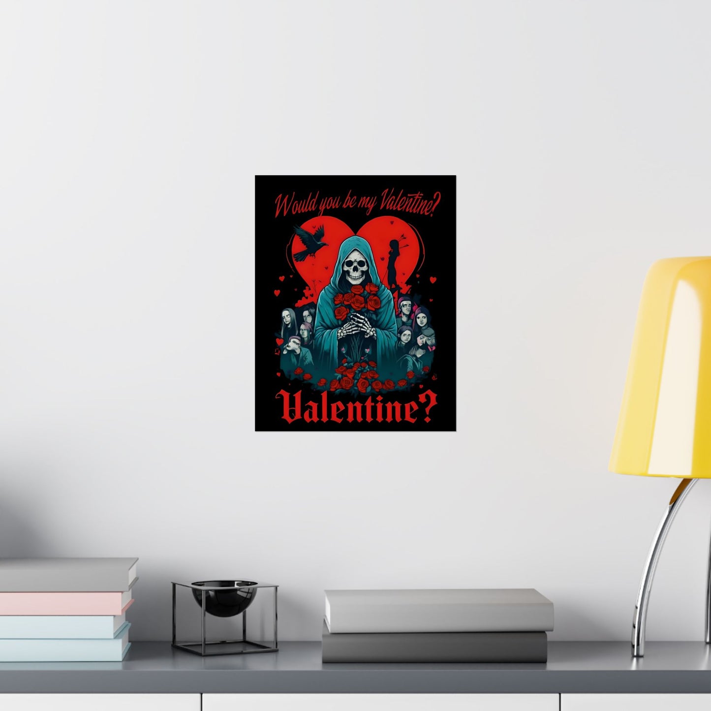 Poster - horror skull valentine