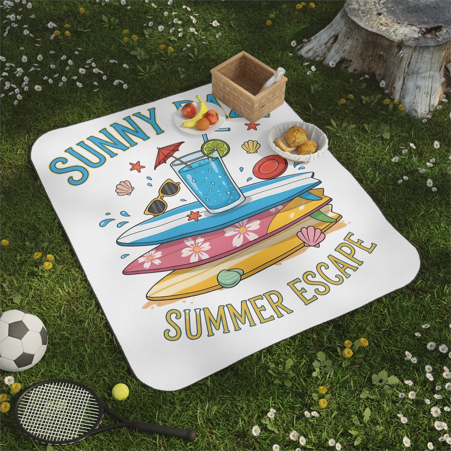 Picnic blanket - Sunny Daze Summer Escape Art
