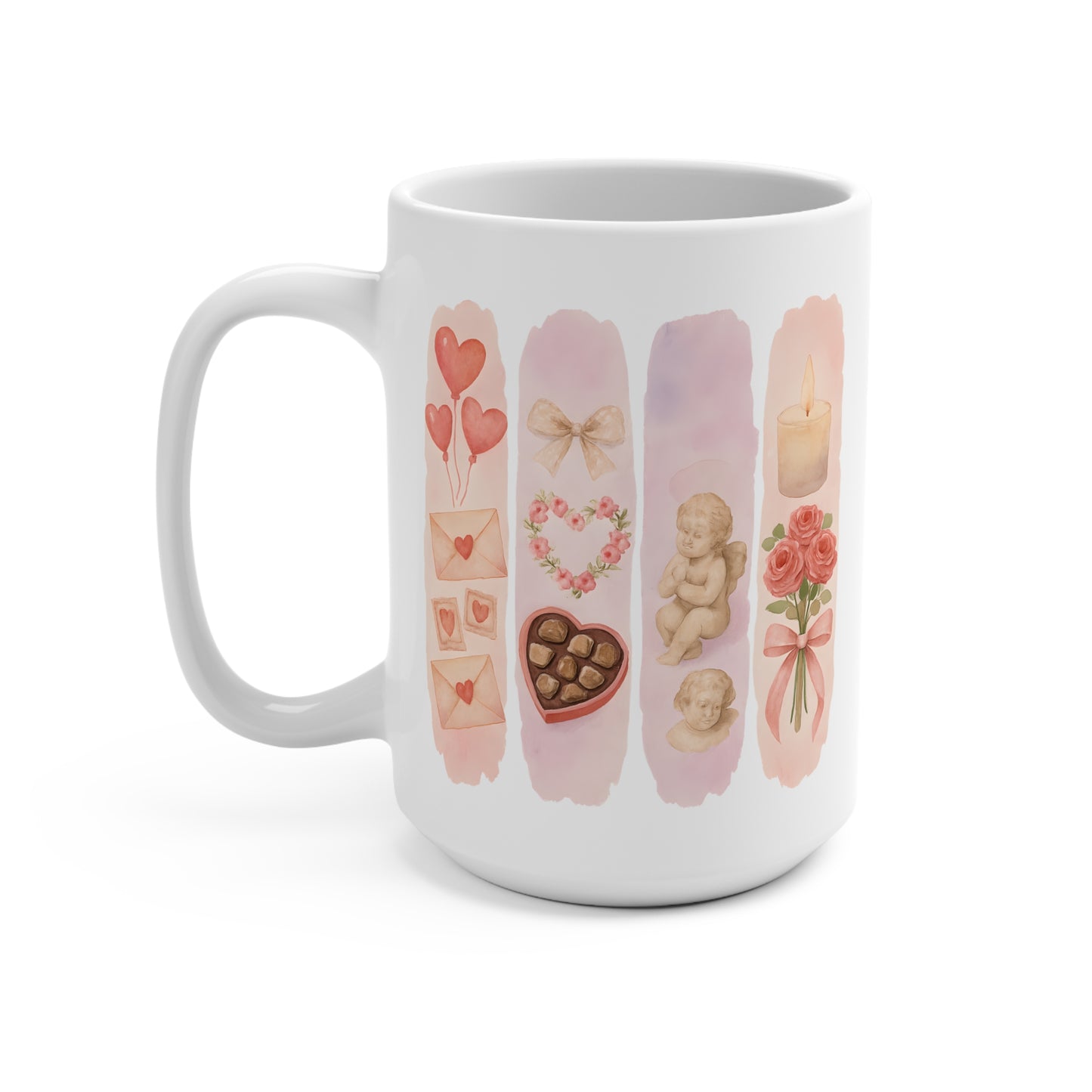 15 oz mug - valentine collage aesthetic