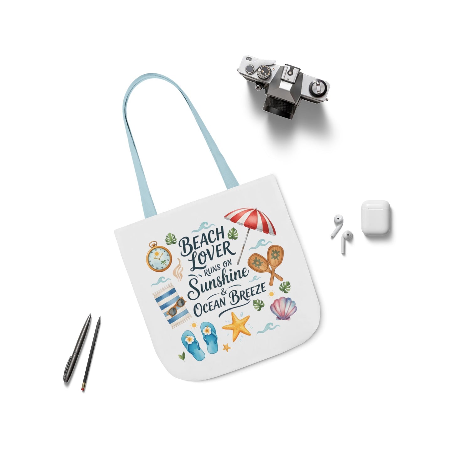 Tote bag - Watercolor Beach Lover Aesthetic Quote
