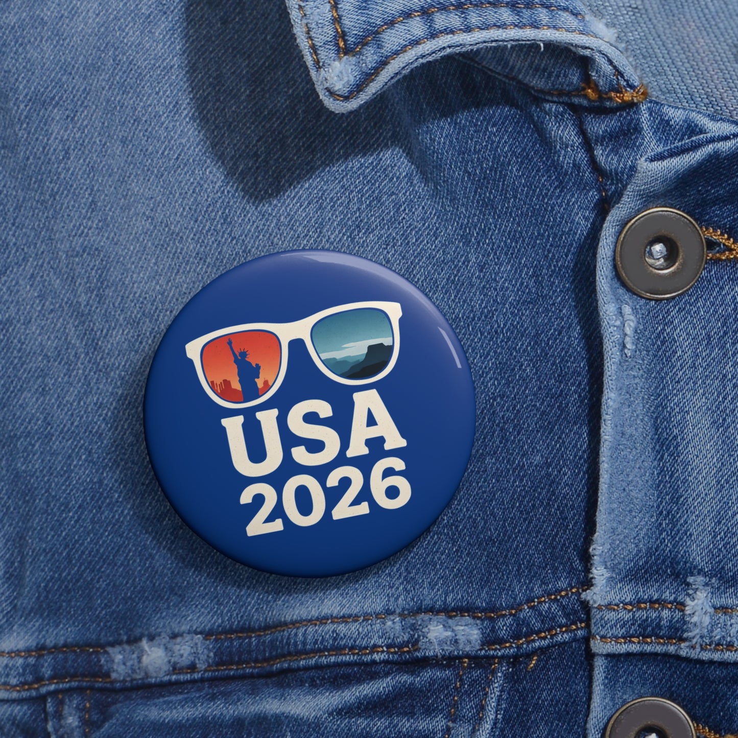 Button - all eyes on USA