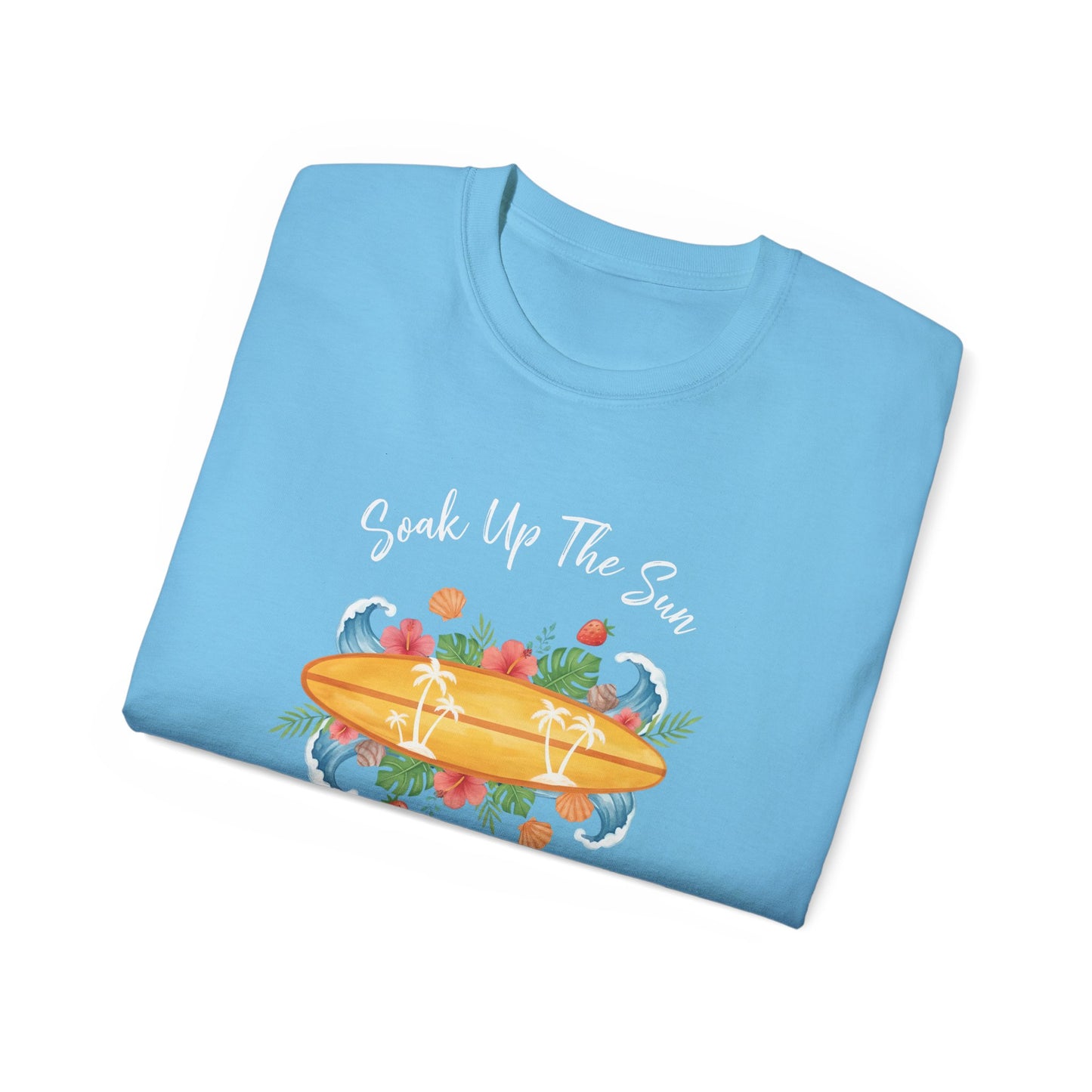 T-shirt - Tropical Surfboard Summer Quote Art