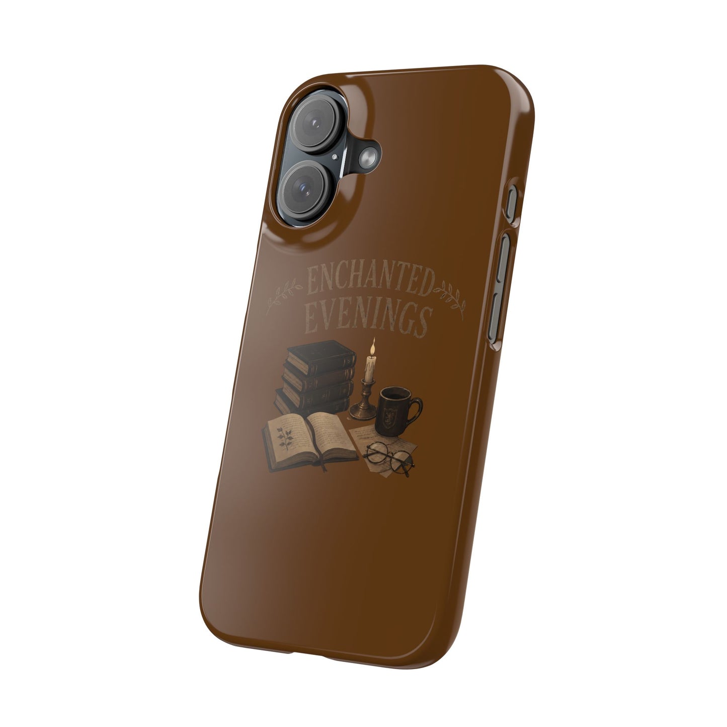 the Best iphone 16 slim case Gift for a Dark Academia Book Lover-Enchanted Evenings Edition