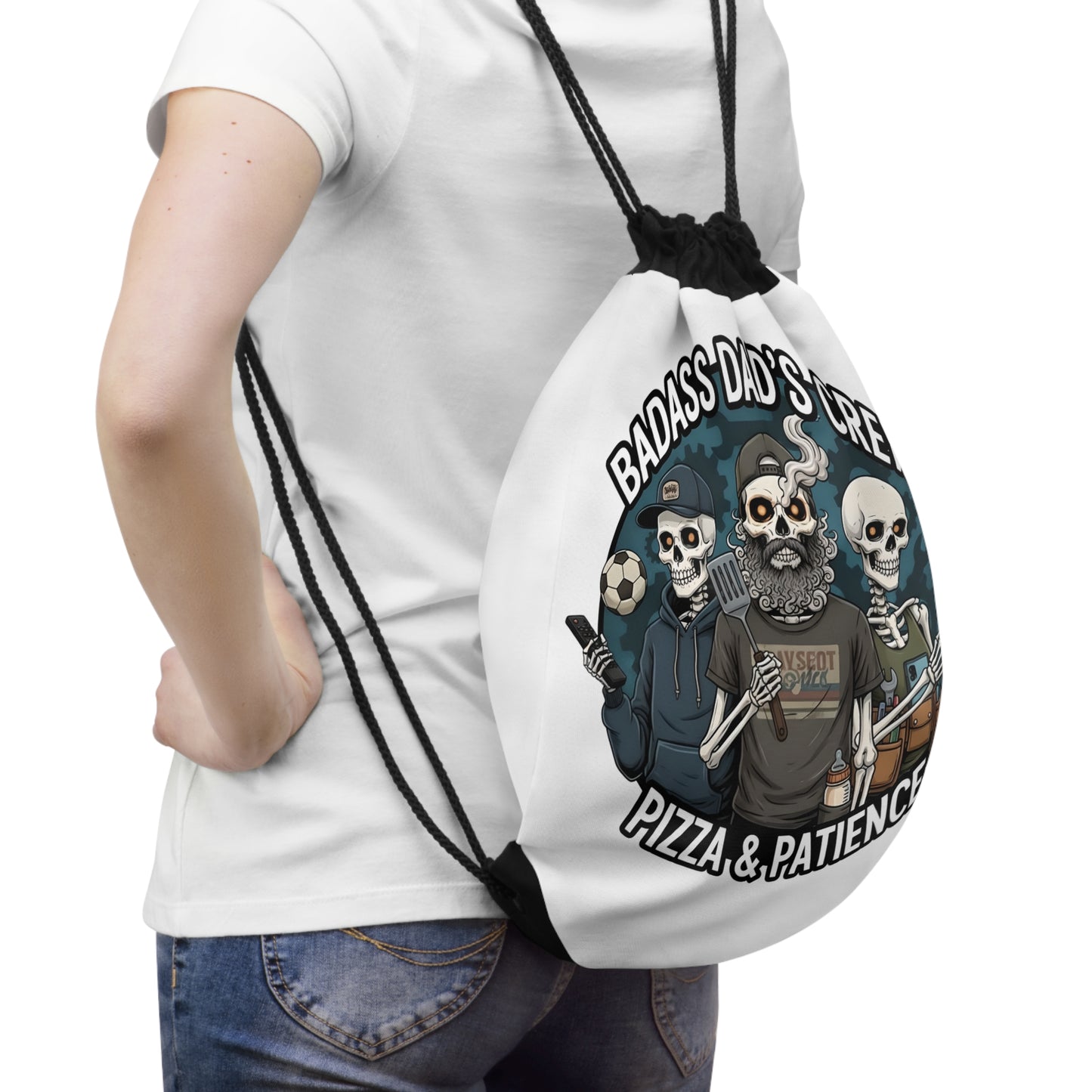 Drawstring bag - 2026 Father’s Day Skeleton Art