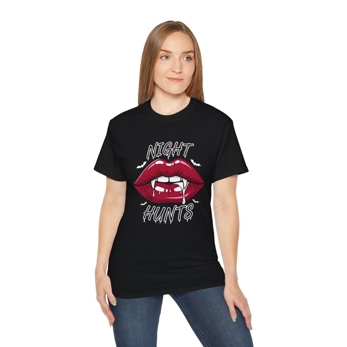 T-shirt - Vampire Lips Night Hunts Graphic