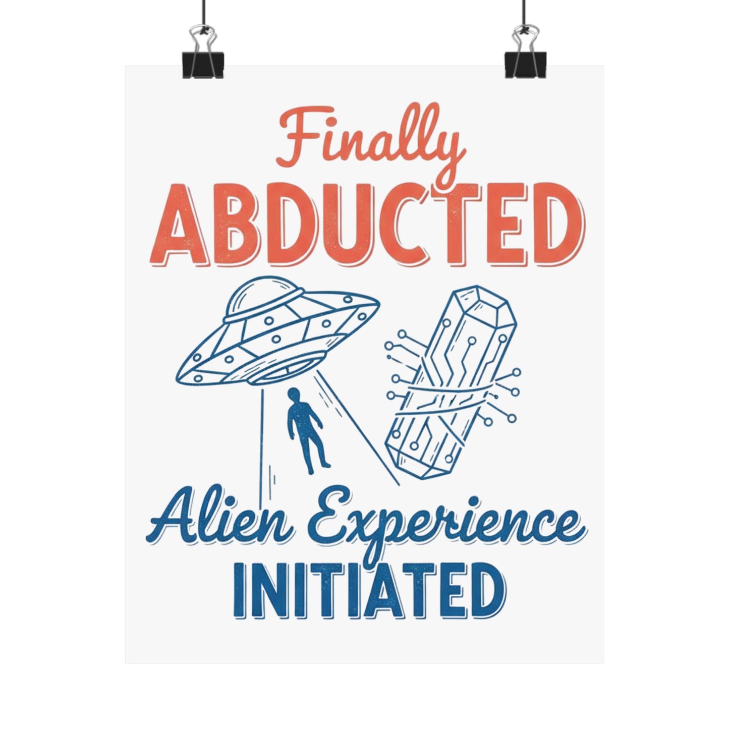 Poster - Vintage Humorous Alien Abduction Art