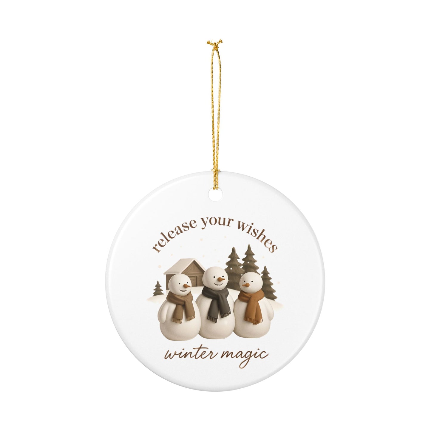 The Three snow men - ceramic ornament