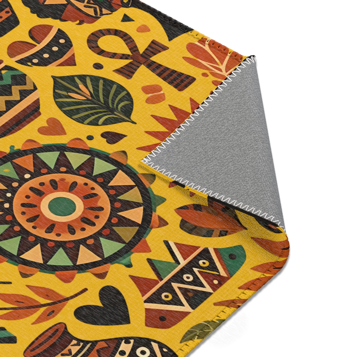 Area rug - Boho Afrocentric Tribal Illustration Pattern